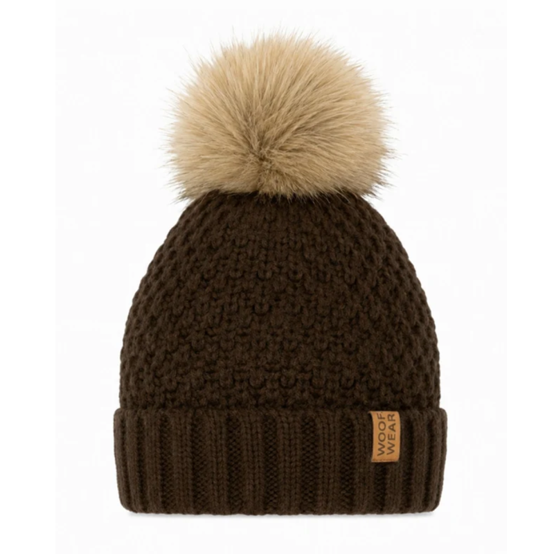Woof Wear Chunky Knit Beanie - Chocolate-1