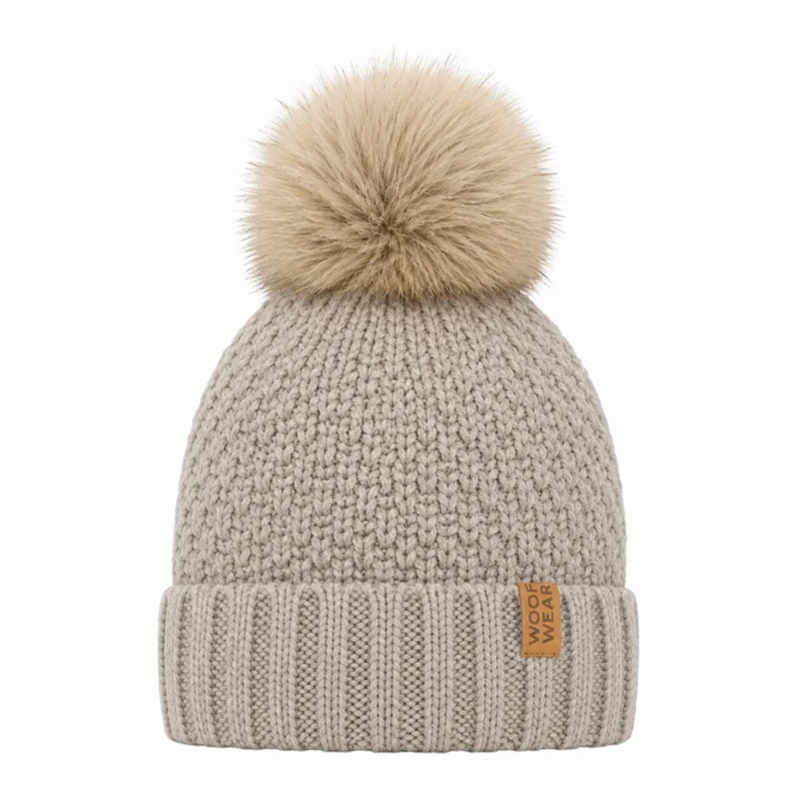 Woof Wear Chunky Knit Beanie - Stone-1