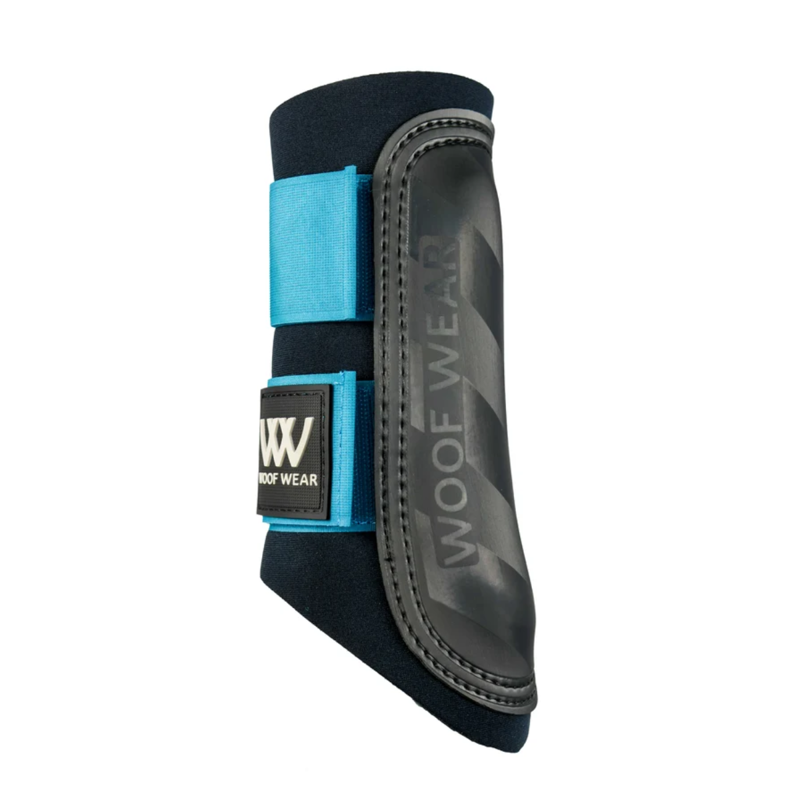 Woof Wear Club Brushing Boots - Black/Ocean-3