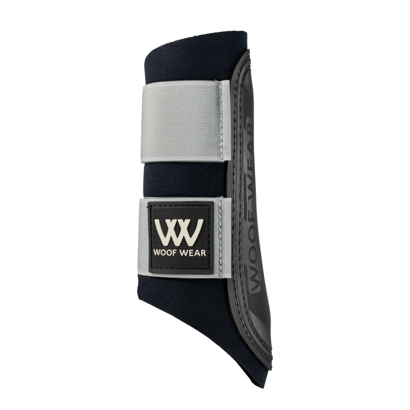 Woof Wear Club Brushing Boots - Black/Steel-3