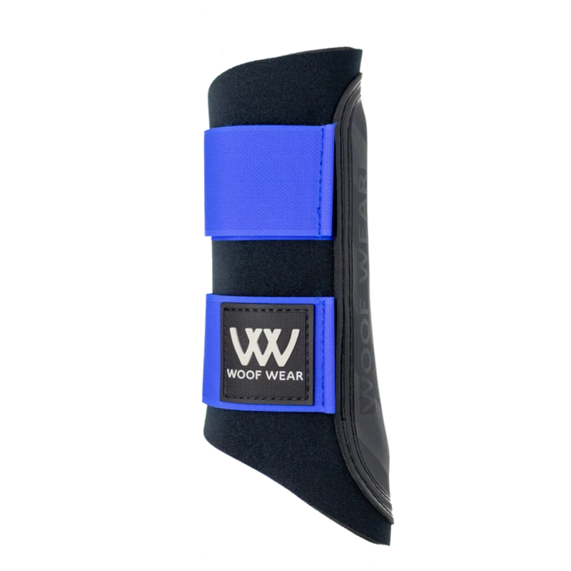 Woof Wear Club Brushing Boots - Black/Electric Blue-2