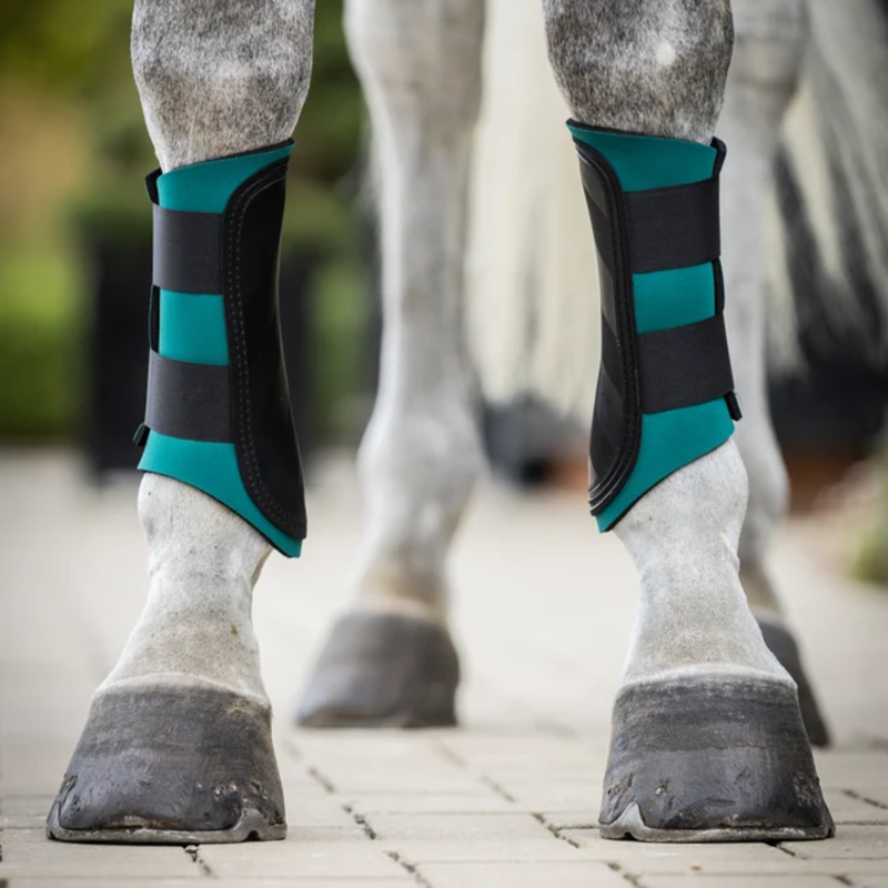 Woof Wear Club Brushing Boots - British Racing Green/Black-1