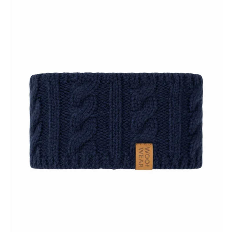 Woof Wear Cable Knit Headband - Navy-1