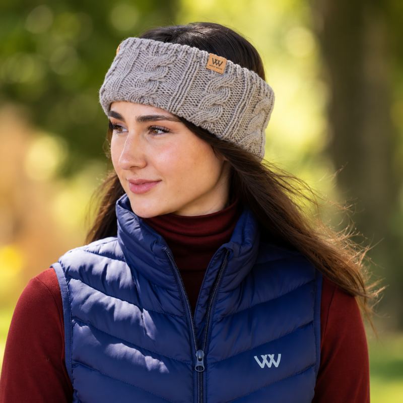 Woof Wear Cable Knit Headband - Stone
