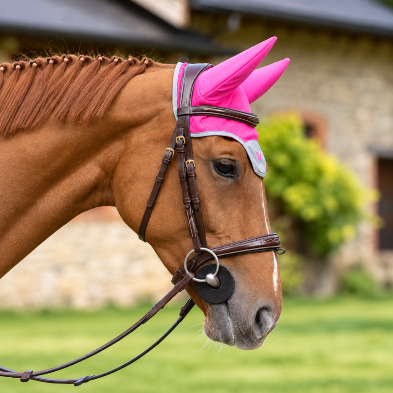 Woof Wear Hi Vis Noise Cancelling Fly Veil - Pink-2