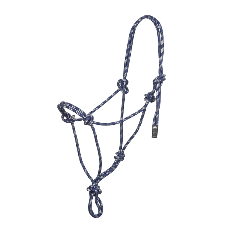 Woof Wear Rope Halter - Navy-1
