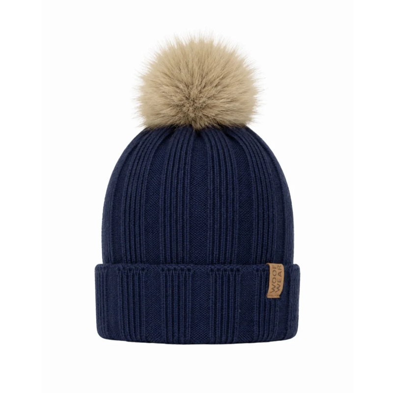 Woof Wear Furrow Waterproof Beanie - Navy-1