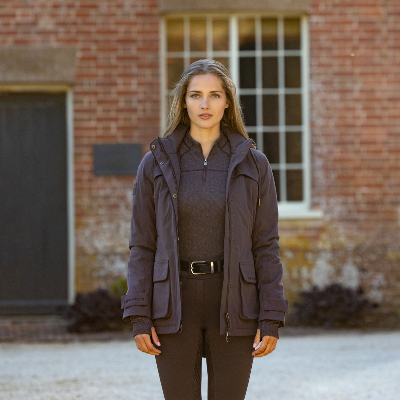 LeMieux Ladies Heritage Beatrice Waterproof Coat - Cocoa-10