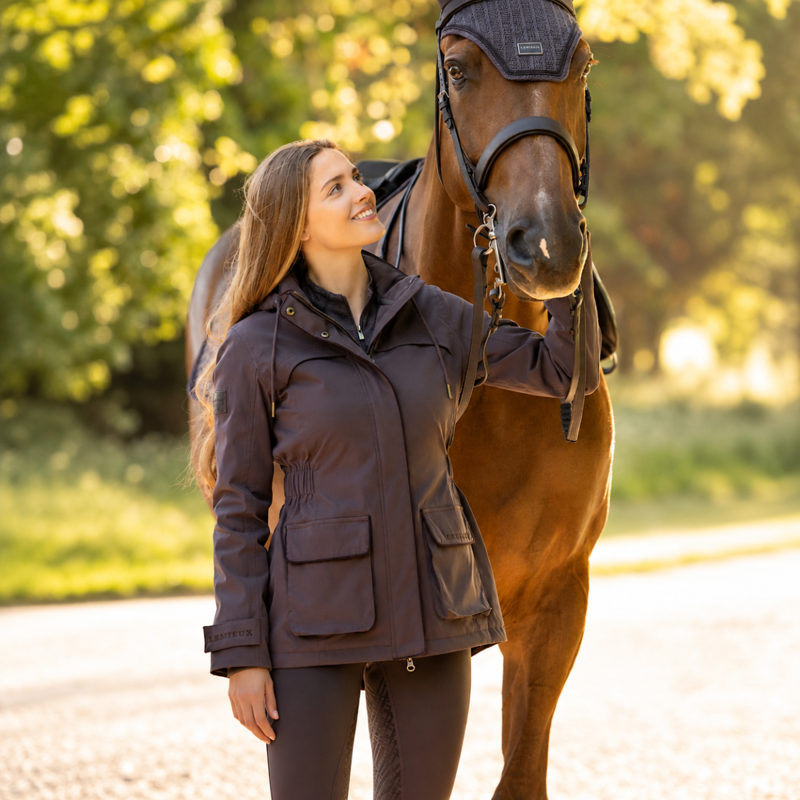 LeMieux Ladies Heritage Beatrice Waterproof Coat - Cocoa-13