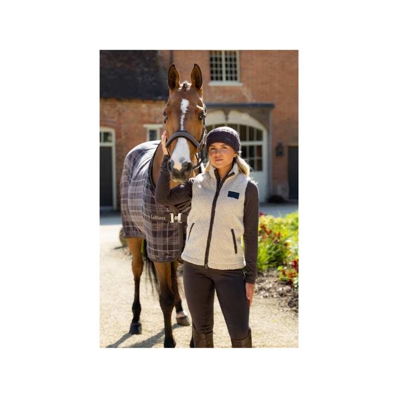 LeMieux Ladies Heritage Borg Gilet - Stone-5