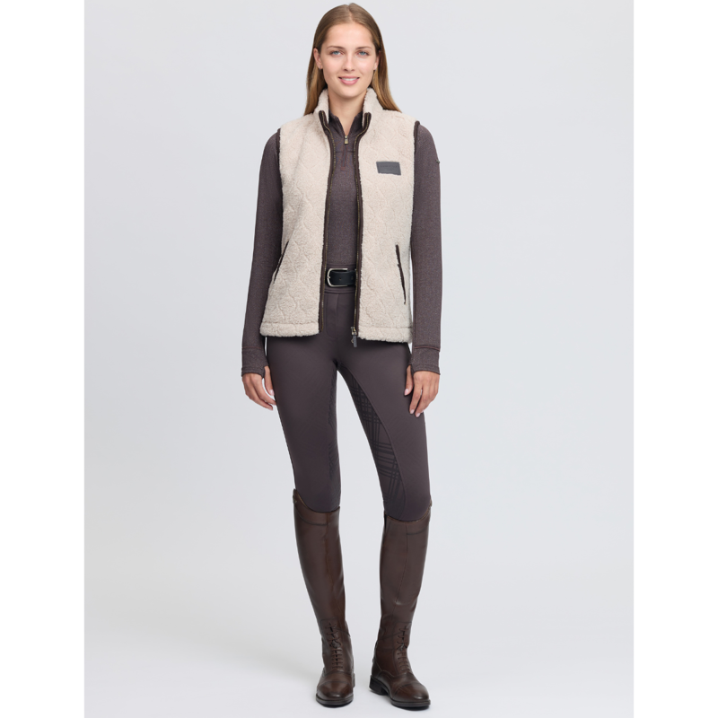 LeMieux Ladies Heritage Borg Gilet - Stone-4