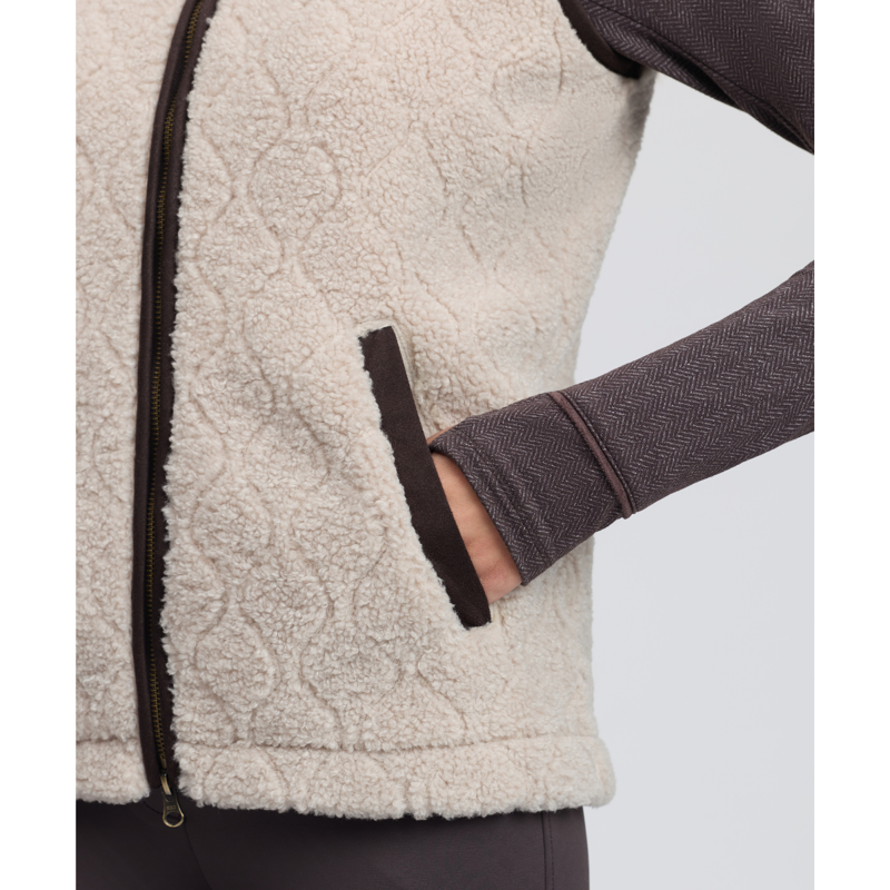 LeMieux Ladies Heritage Borg Gilet - Stone-3