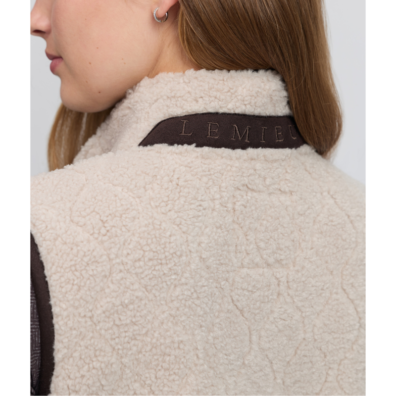 LeMieux Ladies Heritage Borg Gilet - Stone-2