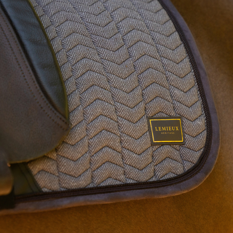 LeMieux Heritage Herringbone Dressage Square - Cocoa-5