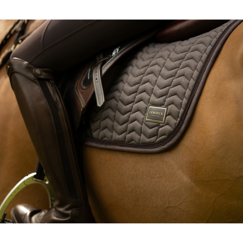 LeMieux Heritage Herringbone Jump Square - Cocoa-3