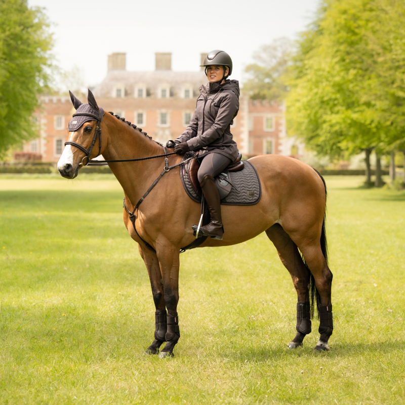 LeMieux Heritage Herringbone Jump Square - Cocoa-4