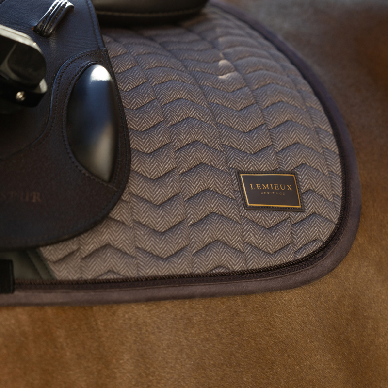 LeMieux Heritage Herringbone Jump Square - Cocoa-2