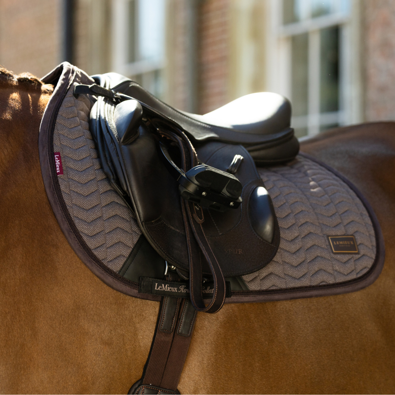 LeMieux Heritage Herringbone Jump Square - Cocoa-1