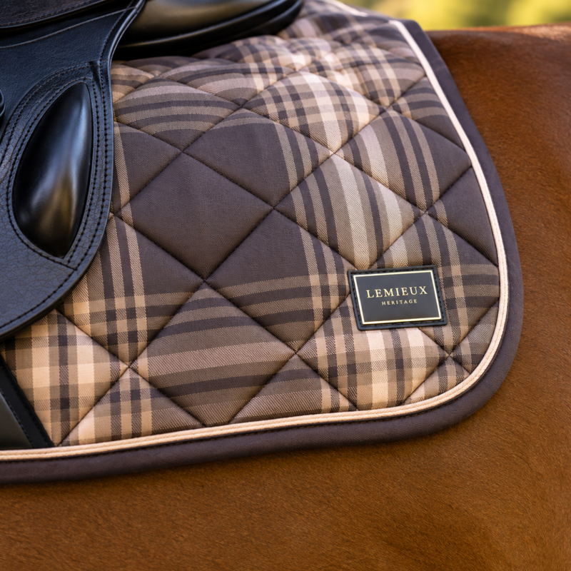 LeMieux Heritage Check Jump Square - Cocoa-1