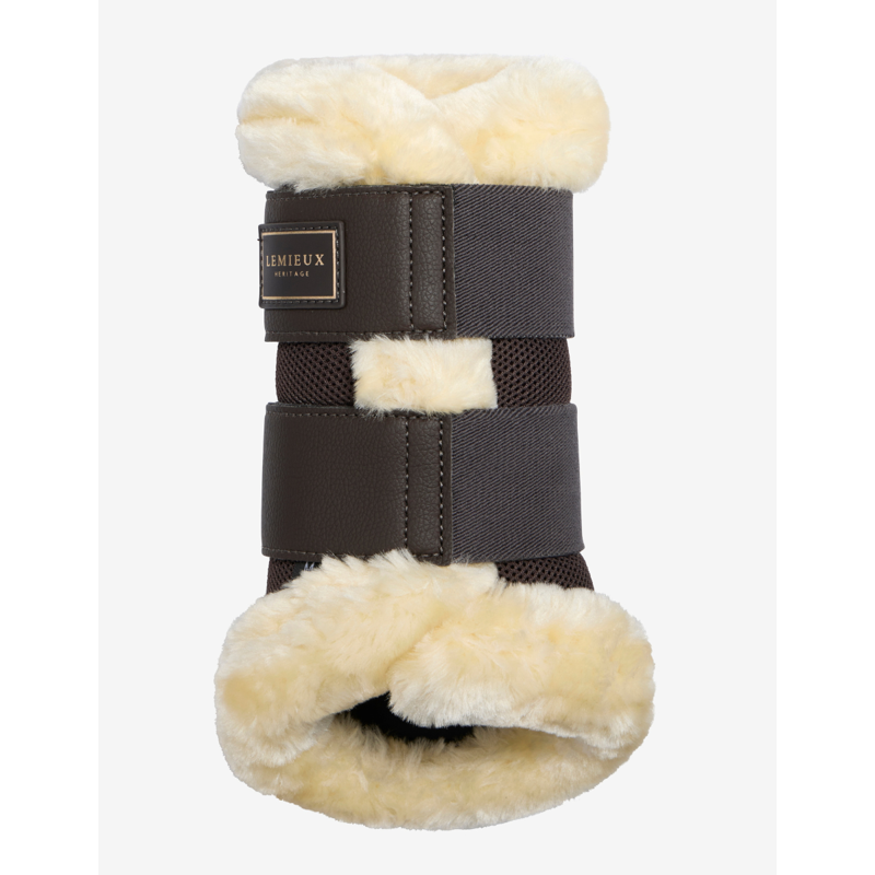 LeMieux Heritage Fleece Edged Brushing Boot - Cocoa-1