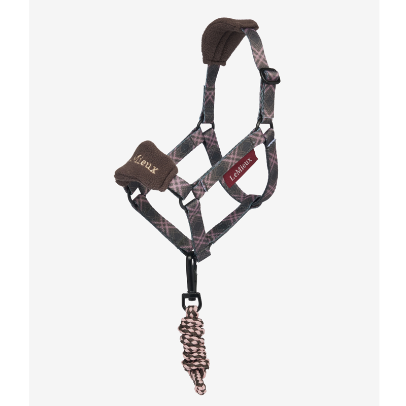 LeMieux Hobby Horse Heritage Vogue Headcollar and Leadrope - Cocoa-1