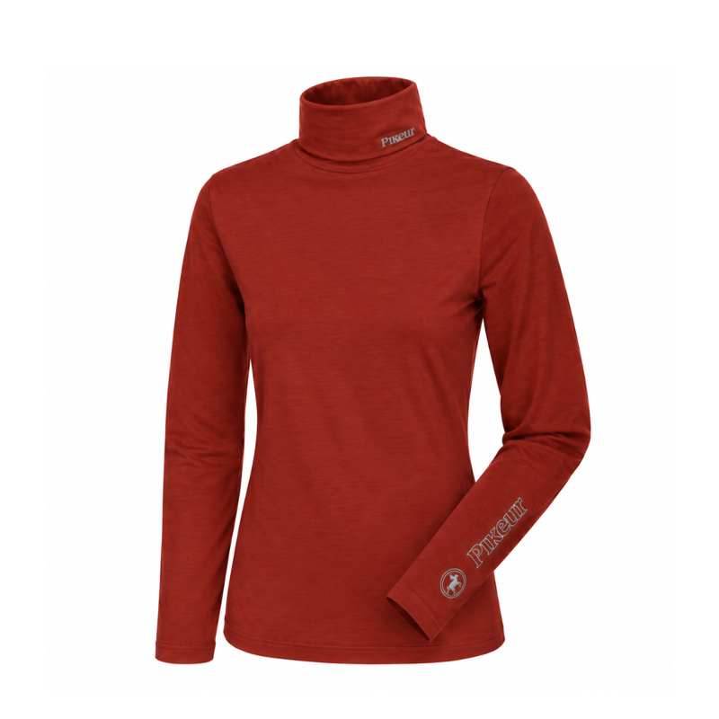 Pikeur Sina Roll Neck Top - Rust Red
