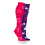 Storm Bloc Ladies 2 Pack York Jacquard Star Socks - Raspberry/Purple 