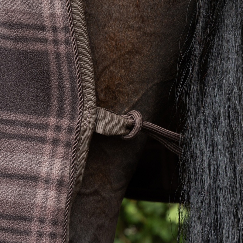LeMieux Heritage Check Fleece Rug - Cocoa-4