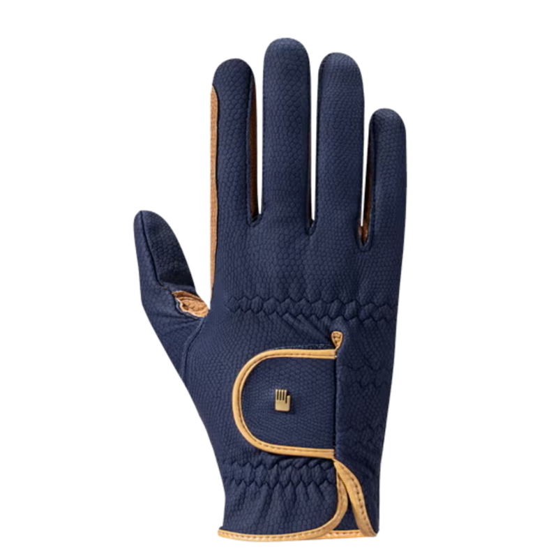 Roeckl Malta Winter Riding Gloves - Navy/Caramel
