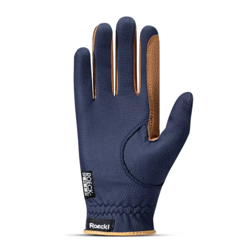 Roeckl Malta Winter Riding Gloves - Navy/Caramel-1