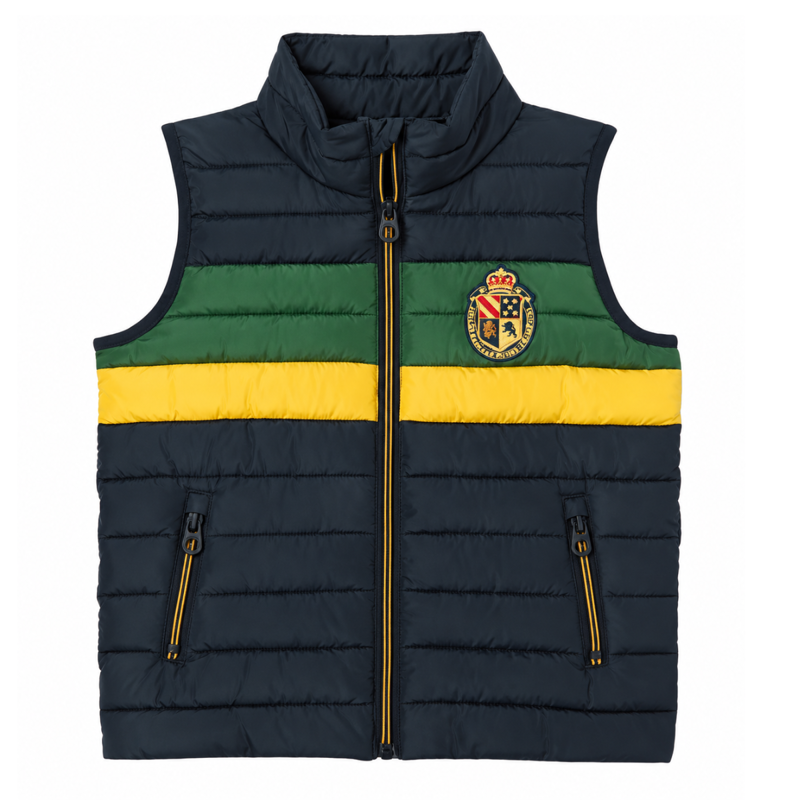 Joules Crofton Boy's Showerproof Padded Gilet - Marine Navy
