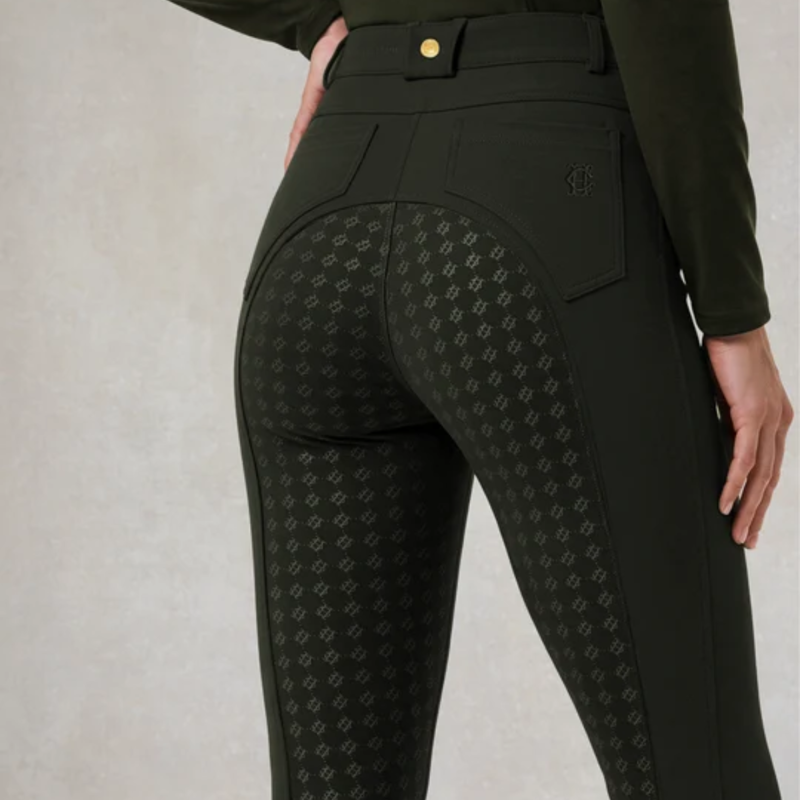 Holland Cooper Chiltern Contour Breeches - Dark Olive-5