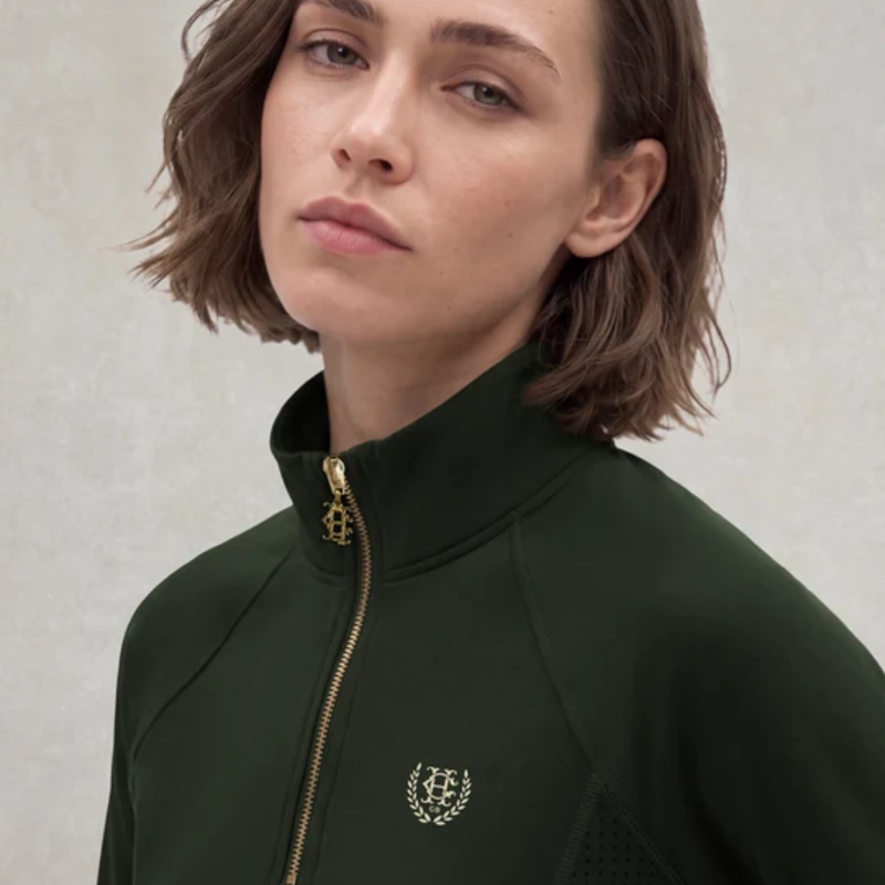 Holland Cooper Cranborne Long Sleeve Base Layer - Dark Olive-1