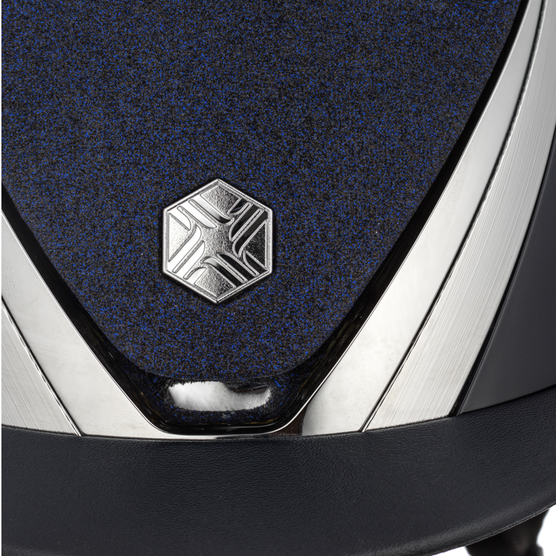 Charles Owen Hyda Sparkly Riding Hat with MIPS - Navy Gloss/Chrome-5