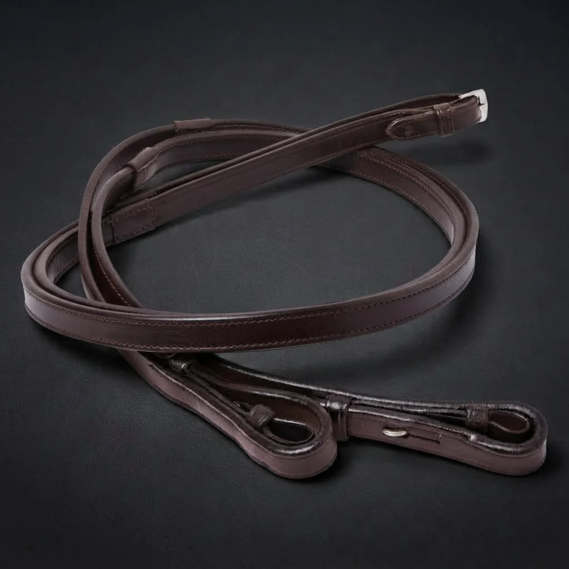 Cameo Inside Grip Reins - Dark Brown-1