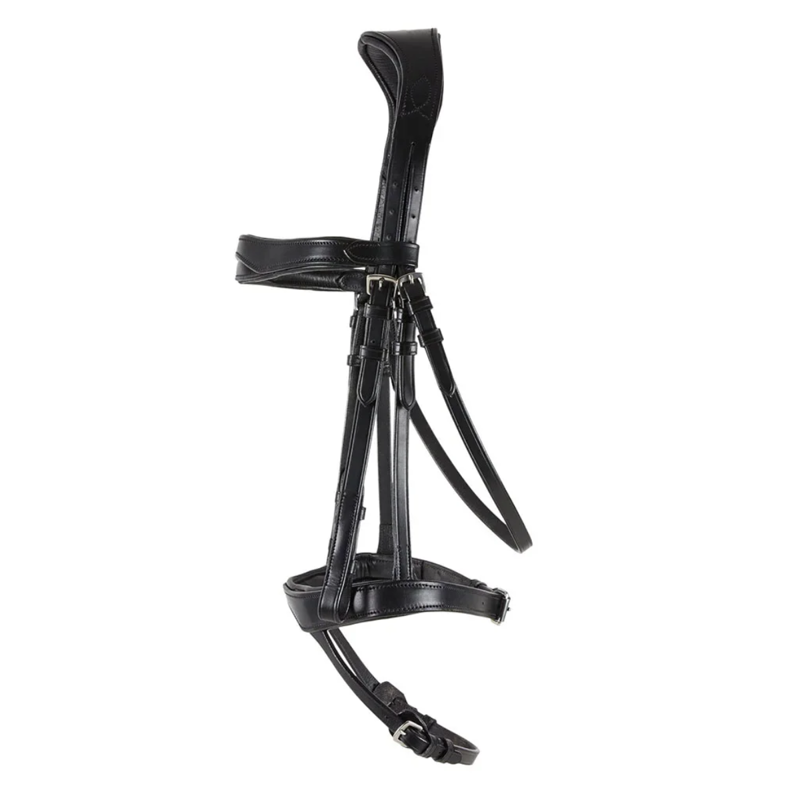Cameo ComfortPro Anatomic Bridle with Rubber Grip Reins - Black-1