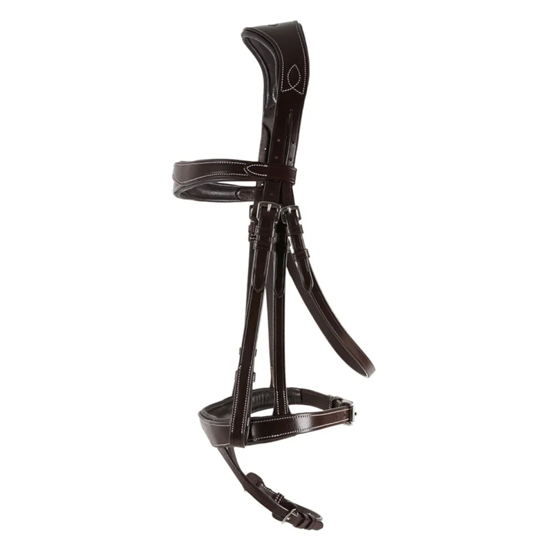 Cameo ComfortPro Anatomic Bridle with Rubber Grip Reins - Dark Brown-5