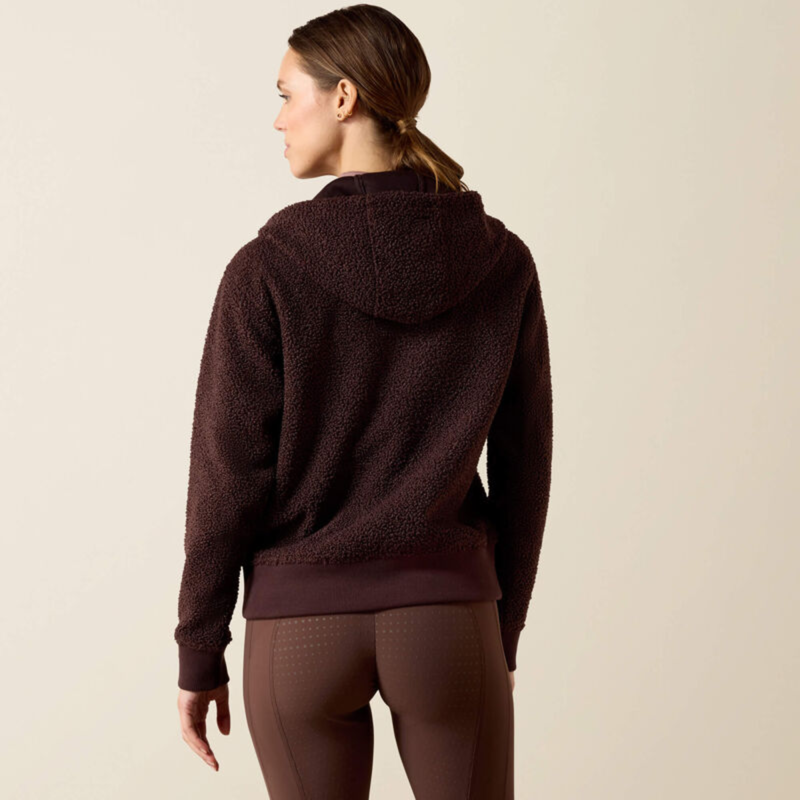 Ariat Women's Orinda 1/4 Zip Hoodie - Chocolate Plum-1