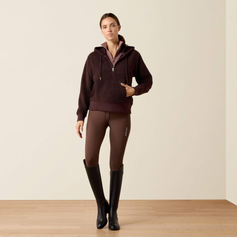 Ariat Women's Orinda 1/4 Zip Hoodie - Chocolate Plum-4