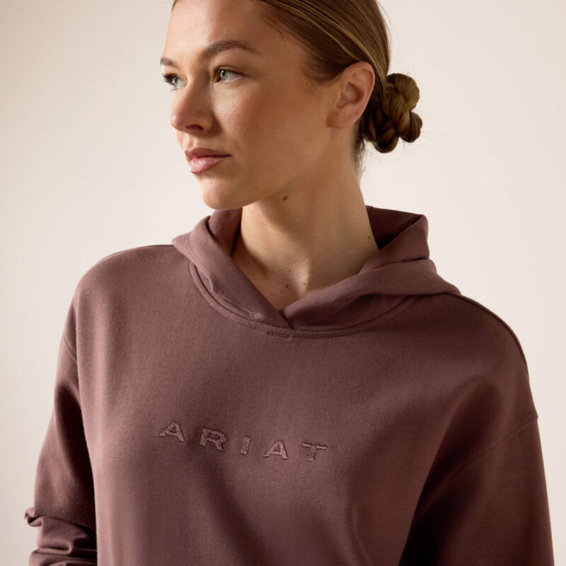 Ariat Women's Martine Hooded Sweatshirt - Peppercorn-2