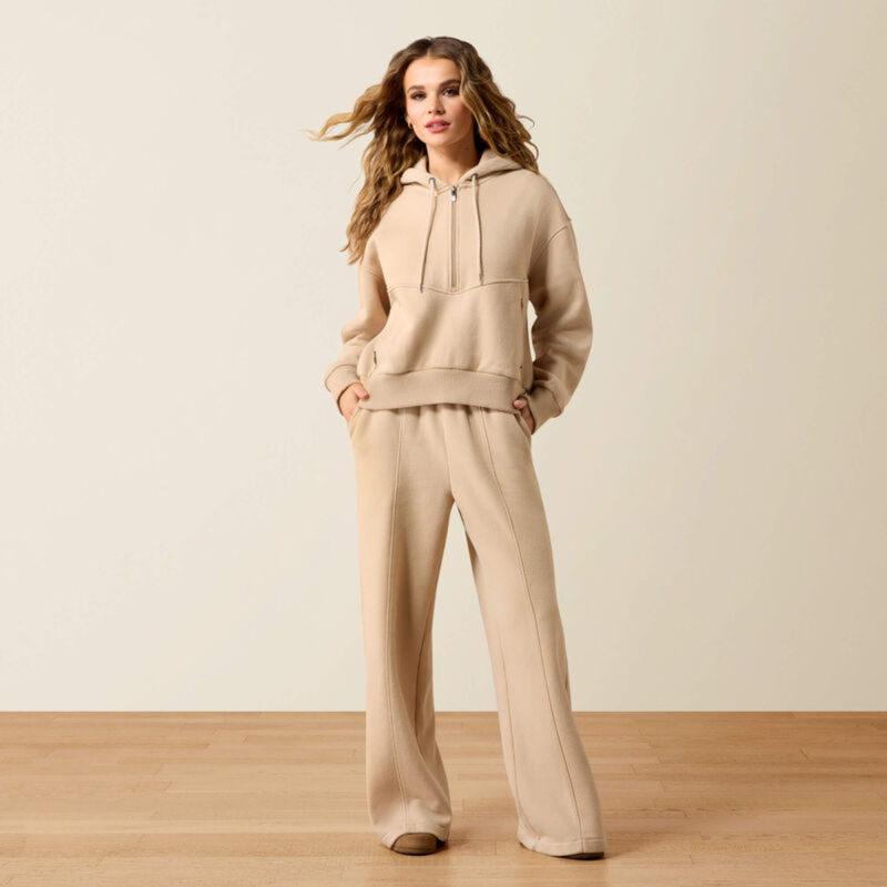 Ariat Women's Compass 1/2 Zip Sweatshirt - Moonstone-3