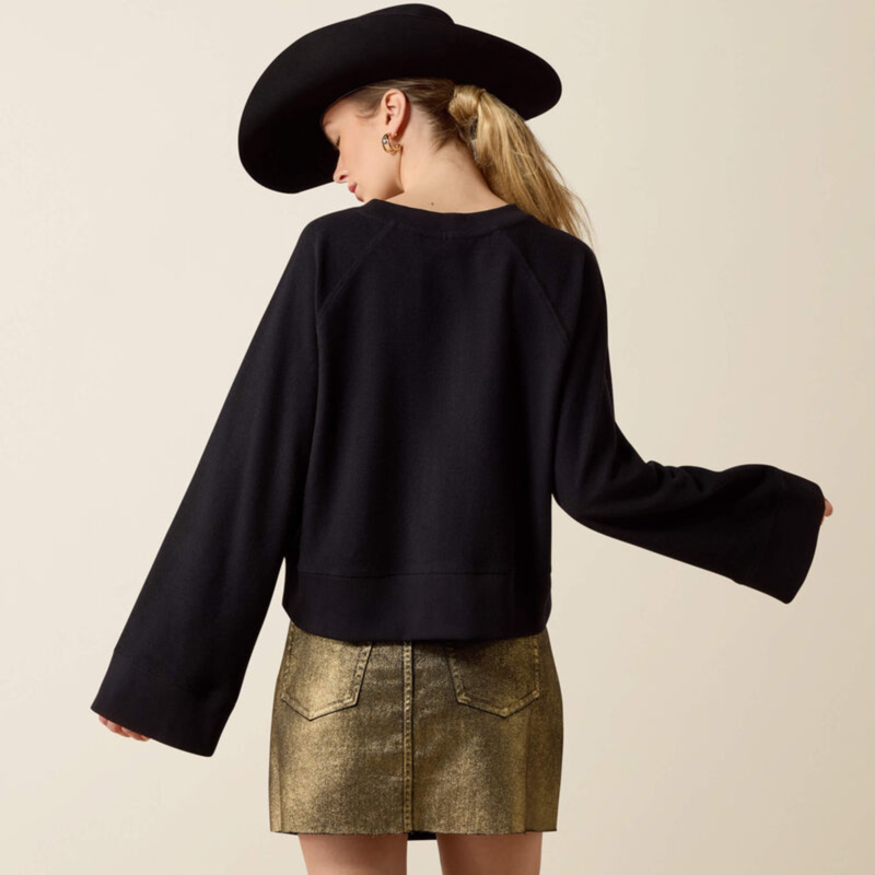 Ariat Women's Steer Statement Sweatshirt - Black-1