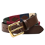 Ibex of England Men's Polo Belt - Green/Burgundy/Navy/Ecru