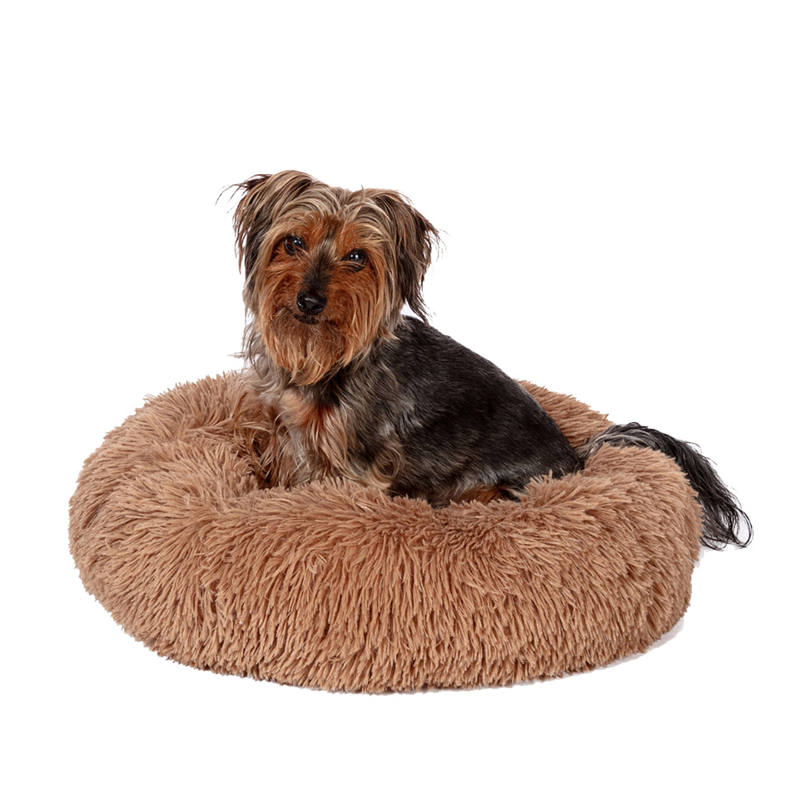Danish Design Essentials Fluffy Donut Dog Bed - Beige