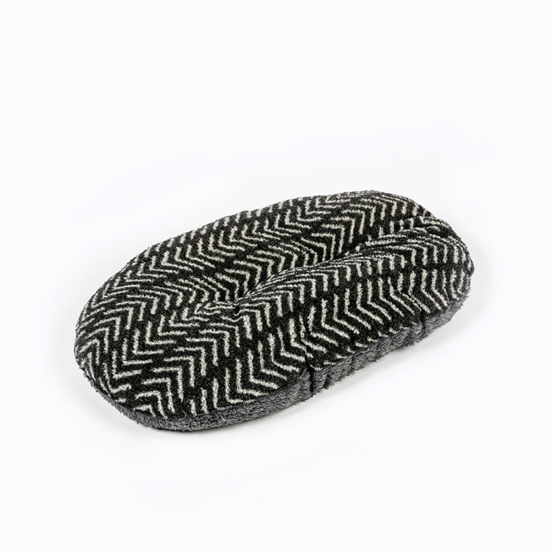 Danish Design Fleece Quilted Mattress Dog Bed - Charcoal Arrows-2