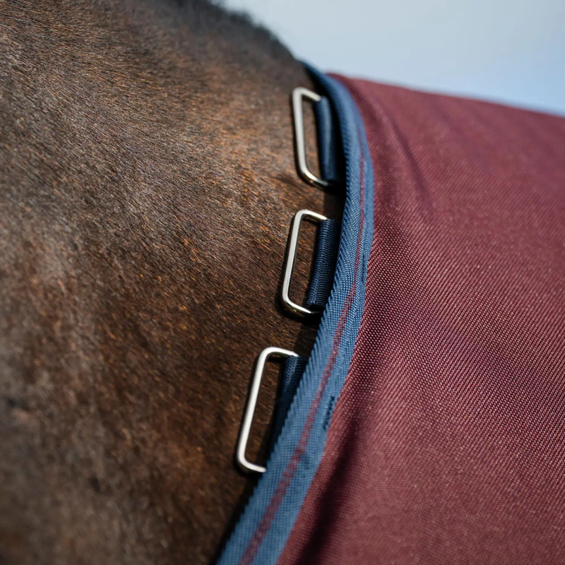 Horseware Amigo 1200D 100g Turnout Rug Plus - Burgundy/Navy/Titanium Grey-5