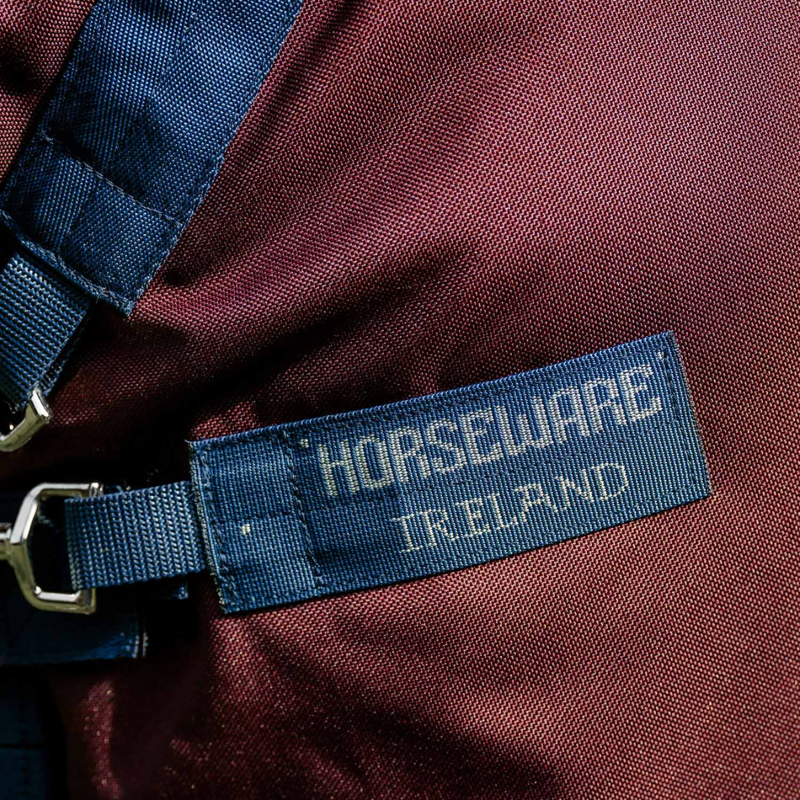 Horseware Amigo 1200D 100g Turnout Rug Plus - Burgundy/Navy/Titanium Grey-6