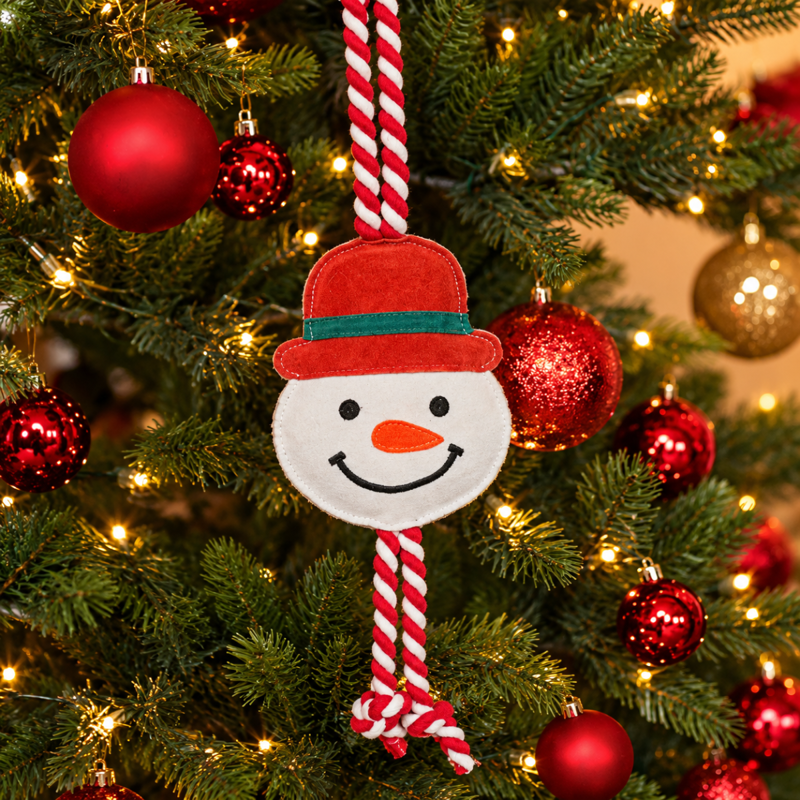Benji and Flo Christmas Dog Toy - Snowman
