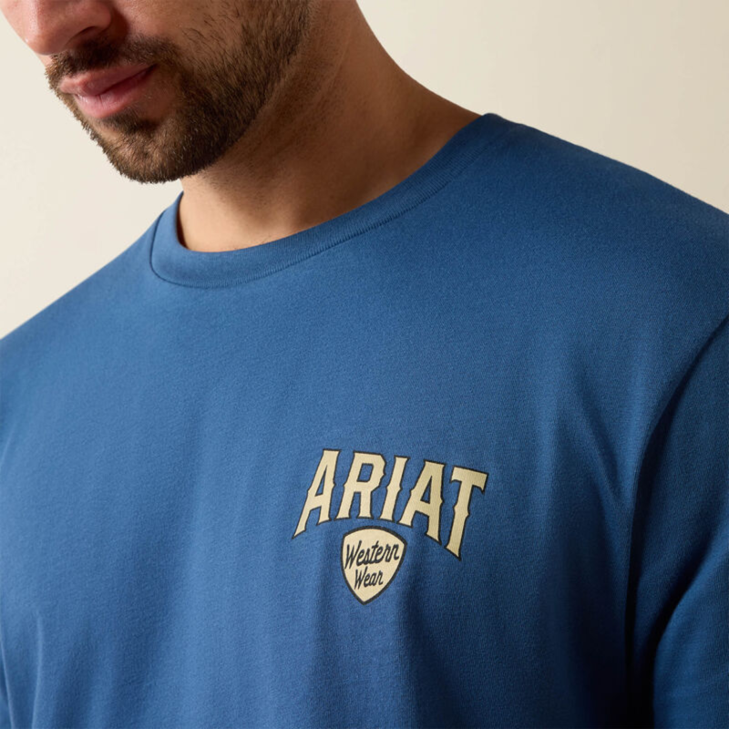 Ariat Men's Lone Longhorn T-Shirt - Grisalle-2