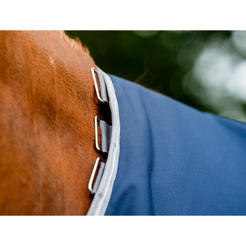 Horseware Amigo Bravo 12 Plus Bundle Turnout Rug - 50g Outer with 100g and 200g Liner - Navy/Titanium Grey Silver-6